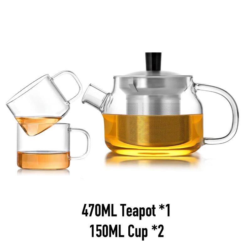 SAMADOYO Heat-resistant glass teapot, teapot, tea water separation and filtration, household large capacity tea maker