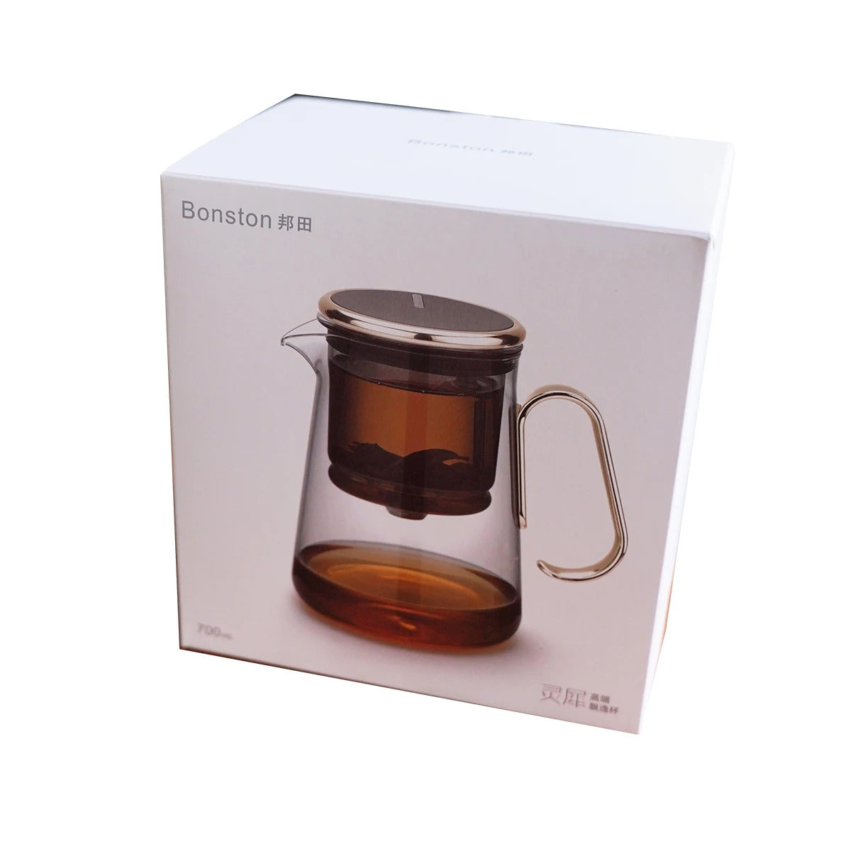 Bonston - Integrated Teapot with Glass Filter, Teapot with Magnetic Switch, 700ml (23.67oz)