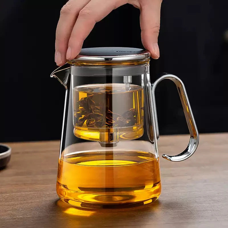 Bonston - Integrated Teapot with Glass Filter, Teapot with Magnetic Switch, 700ml (23.67oz)