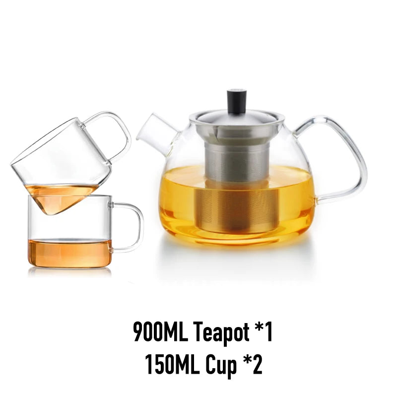 SAMADOYO Heat-resistant glass teapot, teapot, tea water separation and filtration, household large capacity tea maker