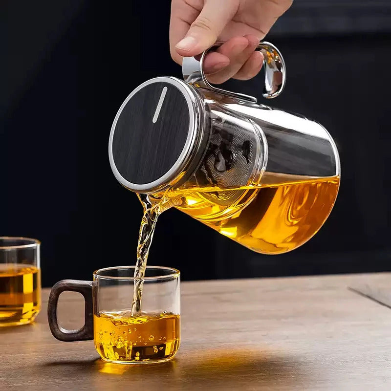 Bonston - Integrated Teapot with Glass Filter, Teapot with Magnetic Switch, 700ml (23.67oz)