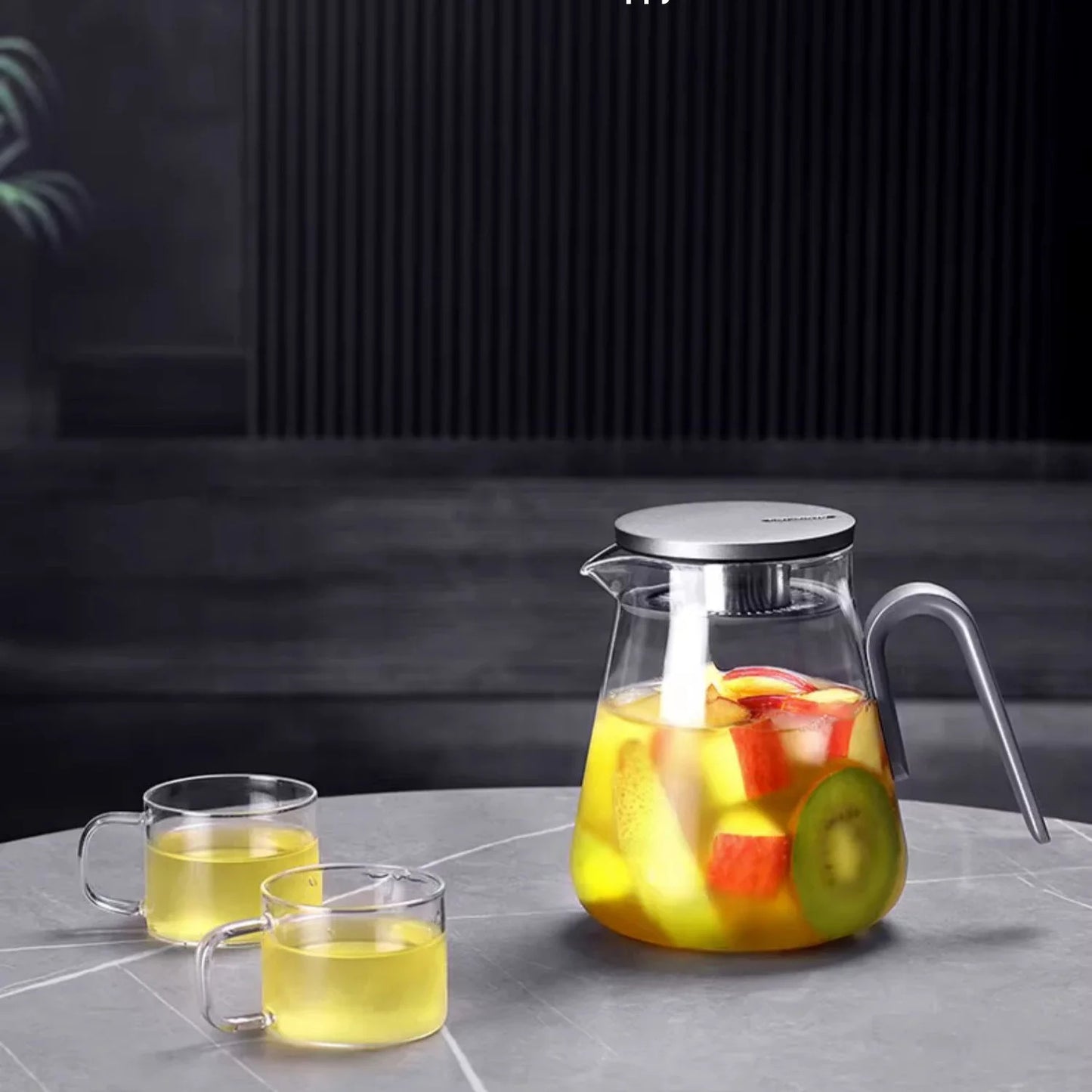 Samadoyo - Glass Teapot Set with Aluminum Lid, Filter, Four Standards, Durable, Heat Capacity, 600ml, 800ml