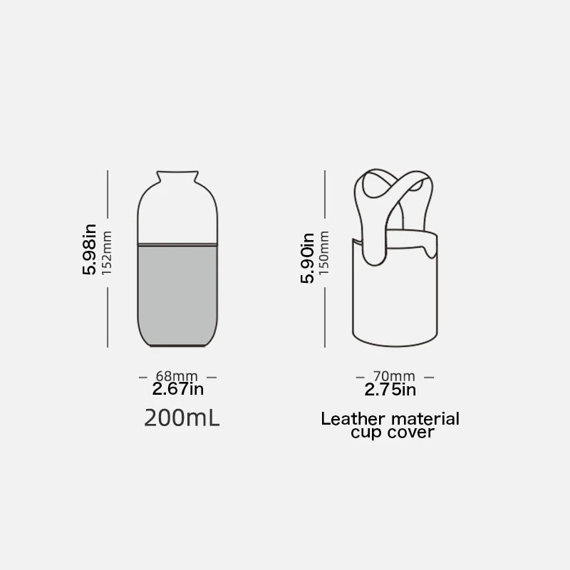 Tragbarer Teekocher von Samadoyo, Outdoor-Teekanne, Reise-Teeset 200 ml (6,76 fl. oz)