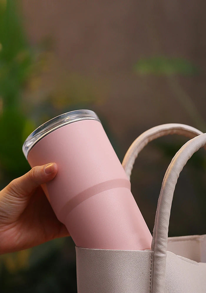 TIPOTIPO - Double layer 304 stainless steel vacuum cup, juice cup, with lid, insulated cup 460ml/560ml
