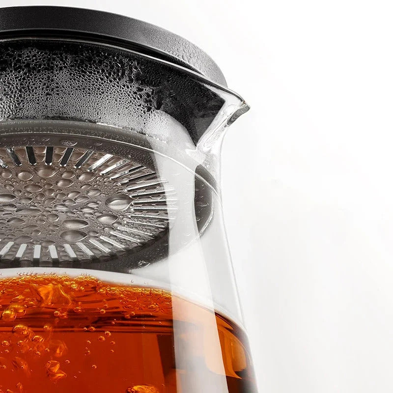 Samadoyo - Glass Teapot Set with Aluminum Lid, Filter, Four Standards, Durable, Heat Capacity, 600ml, 800ml