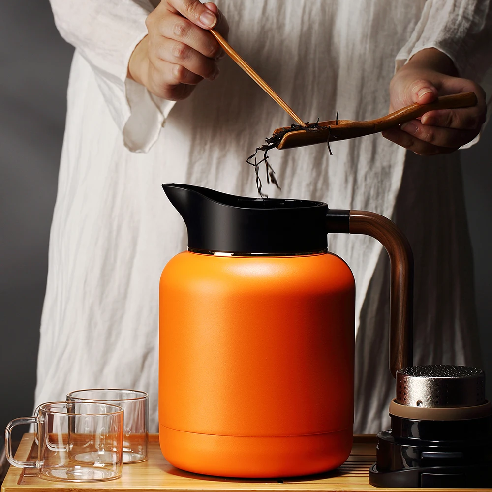 samadoyo Teekanne mit Temperaturanzeige, große Kapazität, Teekanne aus Edelstahl 304, 1500 ml