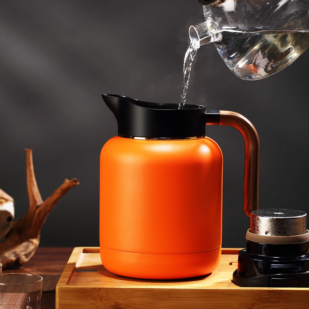 samadoyo Teekanne mit Temperaturanzeige, große Kapazität, Teekanne aus Edelstahl 304, 1500 ml