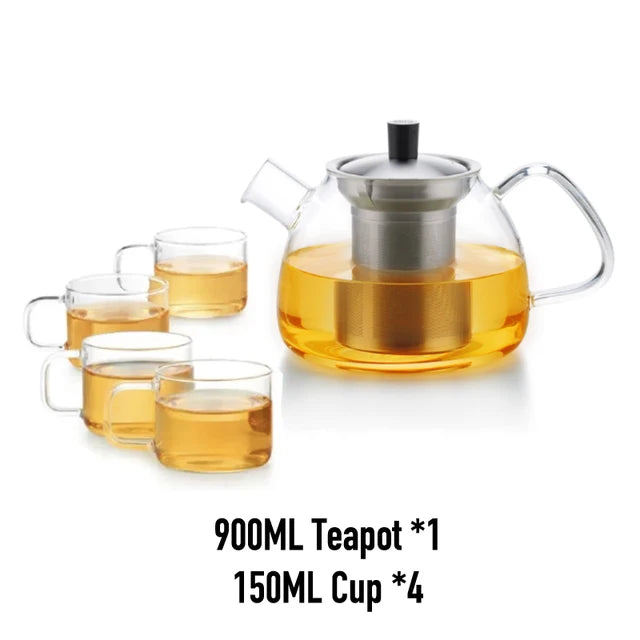 SAMADOYO Heat-resistant glass teapot, teapot, tea water separation and filtration, household large capacity tea maker