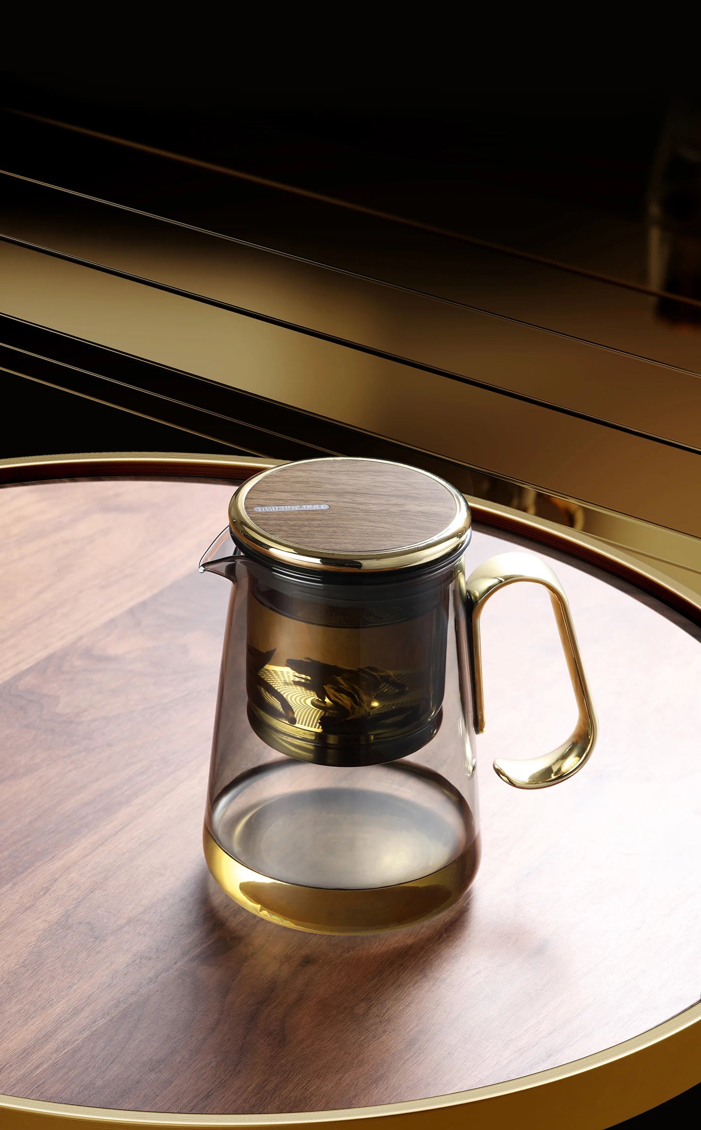Bonston - Integrated Teapot with Glass Filter, Teapot with Magnetic Switch, 700ml (23.67oz)