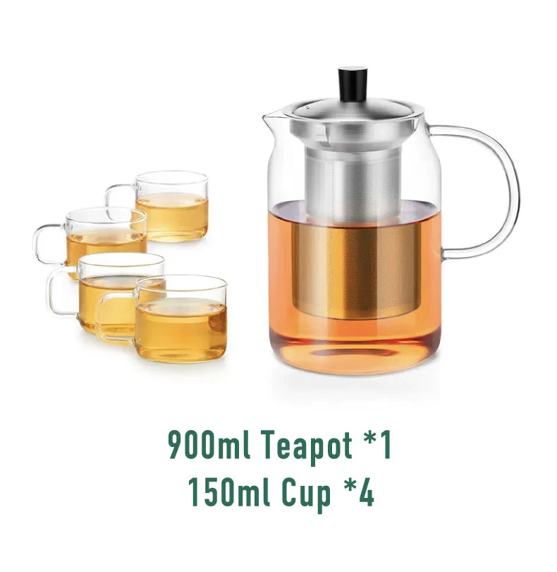 SAMADOYO термостойкий стеклянный чайник для заваривания чая, фильтрация и разделение воды, бытовой чайник большой емкости