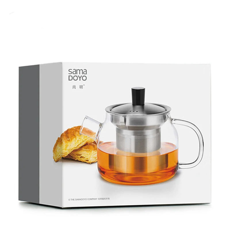 SAMADOYO Heat-resistant glass teapot, teapot, tea water separation and filtration, household large capacity tea maker