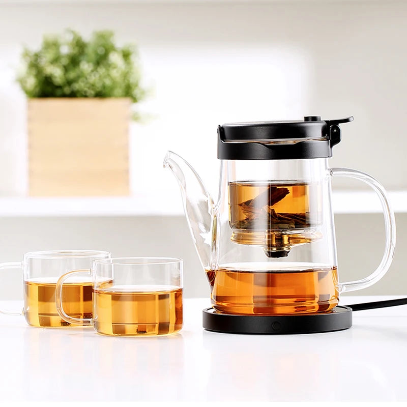 SAMADOYO elegant cup insulation separation bubble teapot heat-resistant glass teapot simple filter tea cup