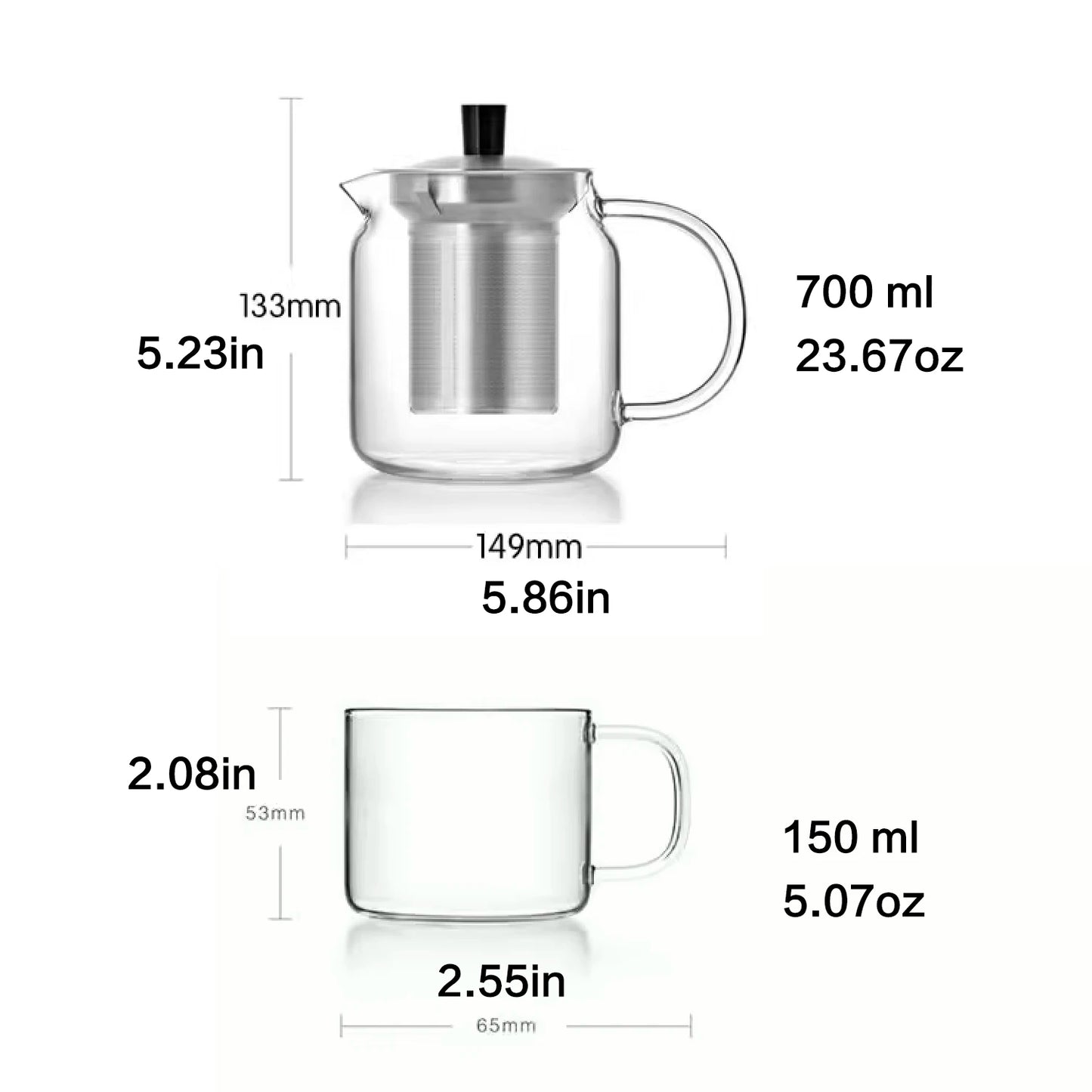 SAMADOYO Heat-resistant glass teapot teapot tea water separation and filtration household large capacity tea maker