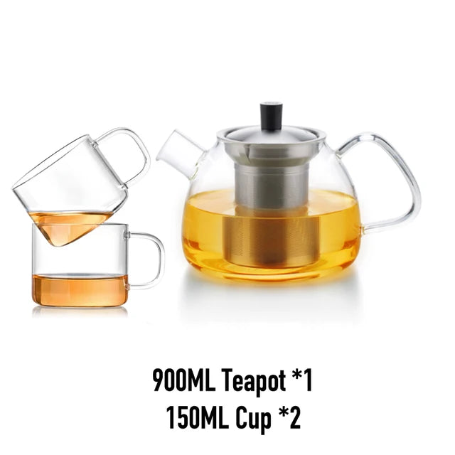 SAMADOYO Heat-resistant glass teapot, teapot, tea water separation and filtration, household large capacity tea maker