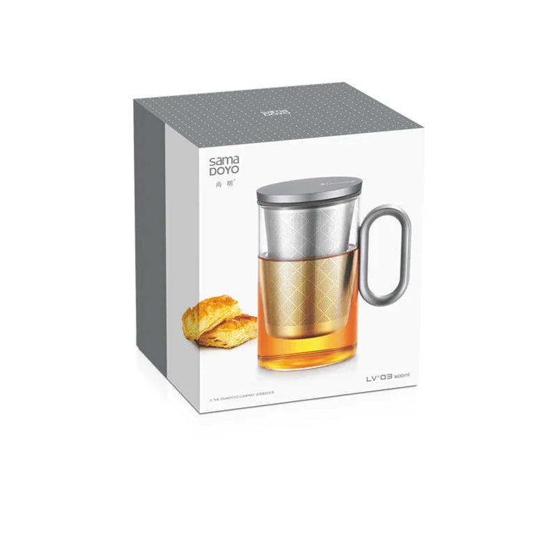 SAMADOYO LOVE Aluminium-Serie Persönliche Tasse Teezeremonie-Zubehör Tee-Trennung Nachmittagstee Bürotasse