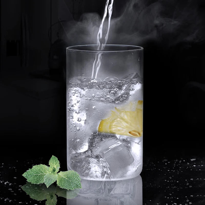 Samadoyo Hochwertiger Wasserbecher aus Borosilikatglas, transparenter Wasserbecher aus Glas, Milchbecher, Kristallbecher, 300 ml