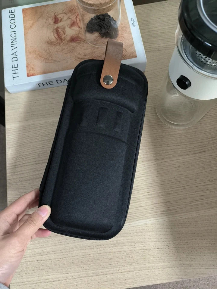 Heat-Resistant Glass Teacup, Teapot, Modular Tea Infuser, Portable Travel Tea Set with Carry Case, 270ml