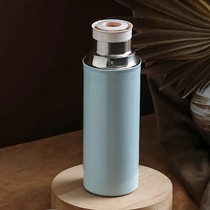 316L Stainless Steel Vacuum Tumbler with Tea Infuser & Portable Cup, 480ml