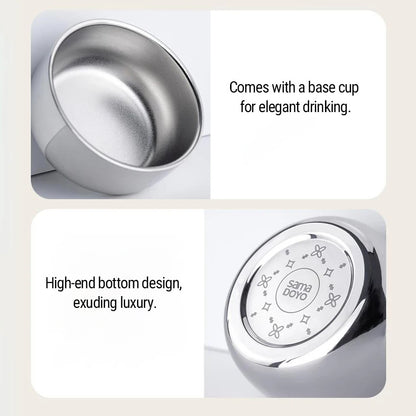 SAMADOYO-6 Hour Insulated Glass with Straw and Cup | Fashionable and unique 360ml