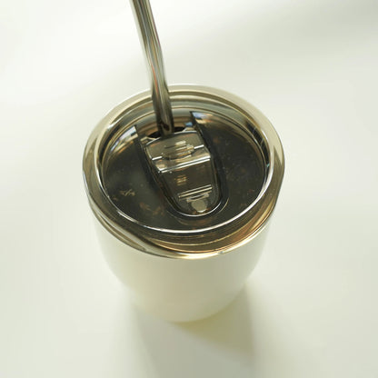 304 Stainless Steel Double-Wall Vacuum Insulated Cup, Coffee Mug, Yerba Mate Cup with Straw, 255ml