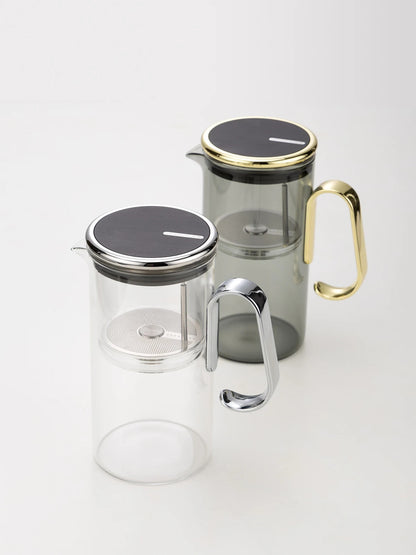 SAMADOYO Heat-Resistant Glass Teapot 580ml with Tea Strainer, Tea-Water Separation Pot