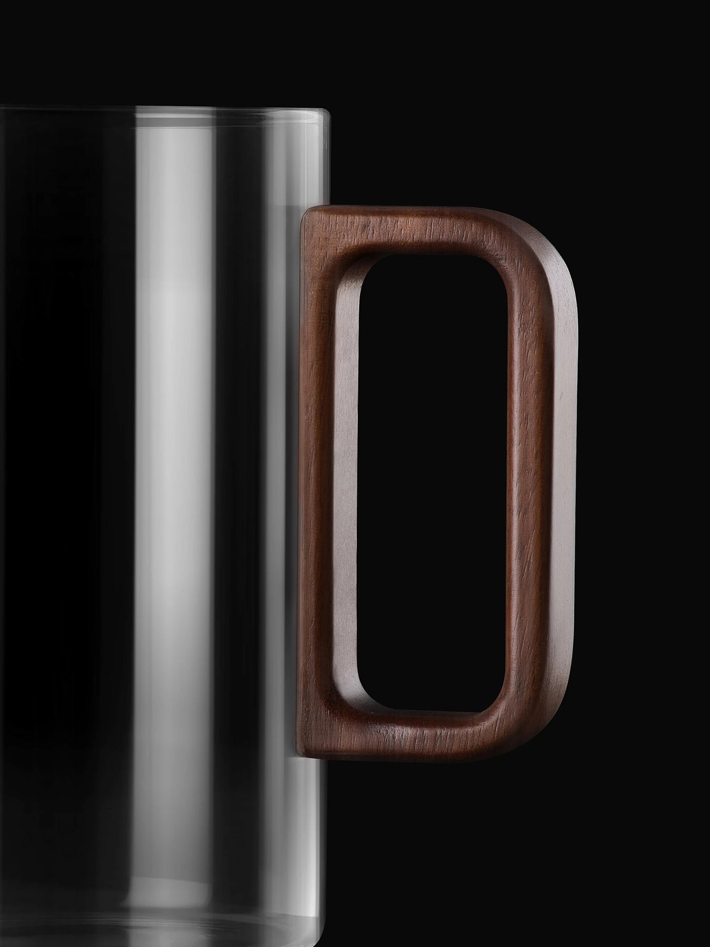 Bonston Heat-Resistant Glass Teapot Cup with 304 Stainless Steel Filter, Personal water cup, tea cup, Wood Accents - 500ml