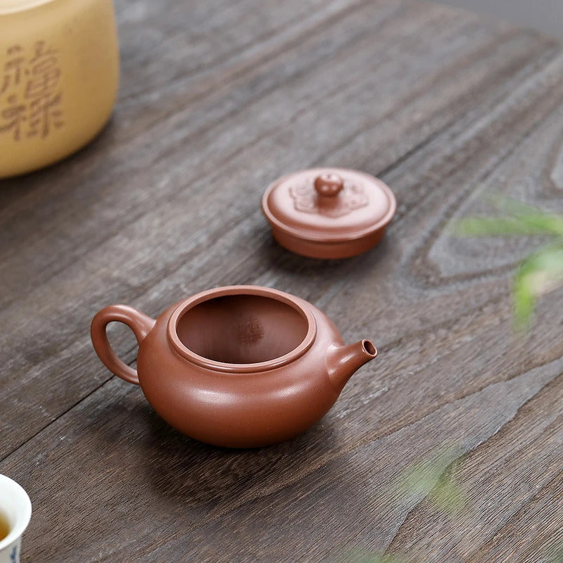 SteepCode Yixing "Breathing Teapot" – 140ml Zhu Ni Clay Masterpiece, Artisan Teapot, Zisha Teapot