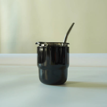 304 Stainless Steel Double-Wall Vacuum Insulated Cup, Coffee Mug, Yerba Mate Cup with Straw, 255ml