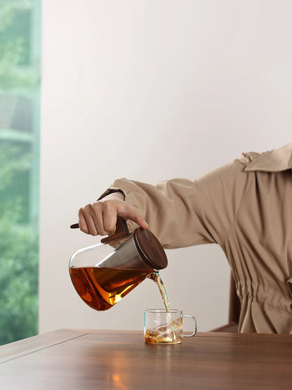 Bonston Heat-Resistant Glass Teapot with 304 Stainless Steel Filter