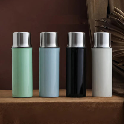 316L Stainless Steel Vacuum Tumbler with Tea Infuser & Portable Cup, 480ml