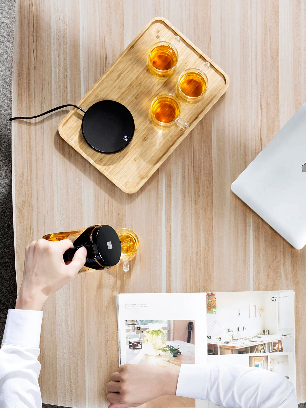 Samadoyo - Integrated Teapot with One-Touch Strainer, Heat-Resistant Glass (500ml/700ml)