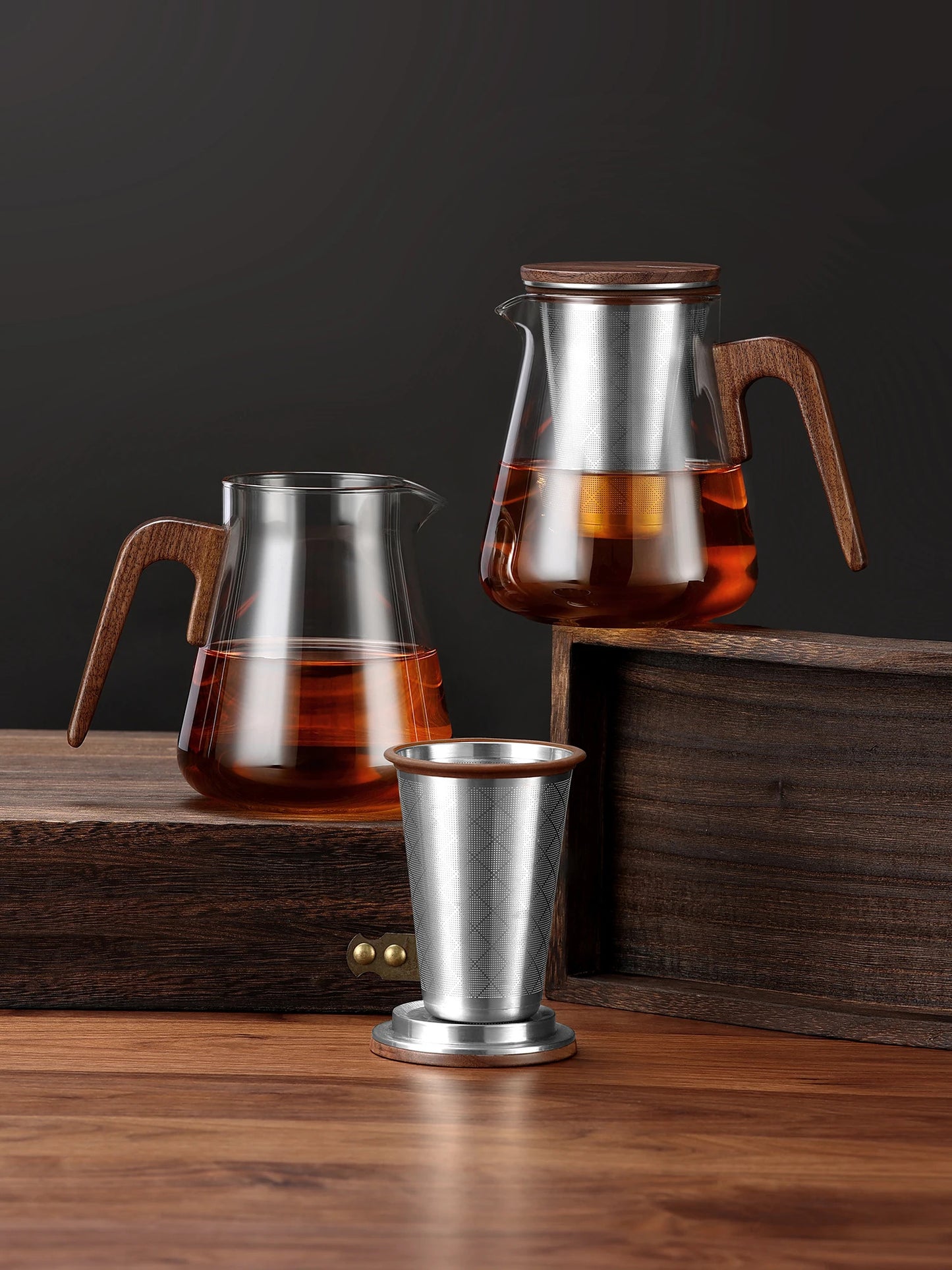 Bonston Heat-Resistant Glass Teapot with 304 Stainless Steel Filter