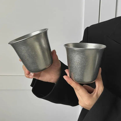 2PCS Artistic Snowflake Stainless Steel Tumbler – Dual-Size, Freezer-Friendly, for Iced Drinks & Cocktails (304 Steel)