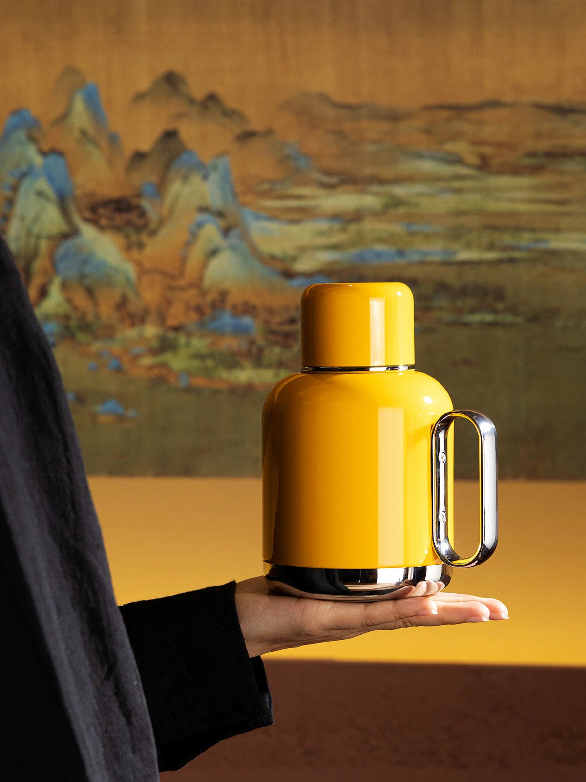 SAMADOYO-316 Stainless Steel Teapot, Insulated Tea & Coffee Brewer with Built-in Filter, 600ml