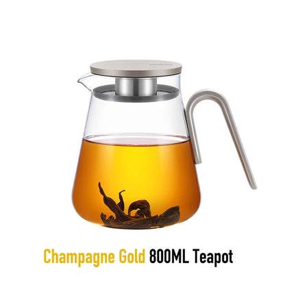 Samadoyo High Borosilicate Glass Tea Pot Fruit Tea Pot Afternoon Tea Set with Filter Tea Set
