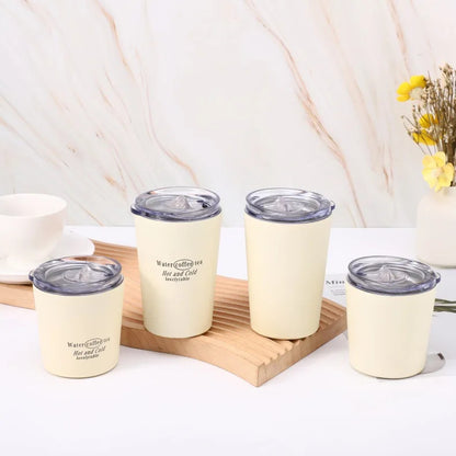 304 Stainless Steel Double-Wall Vacuum Insulated Coffee Cup, Milk Cup, Car Cup, with Lid – 240ml/360ml