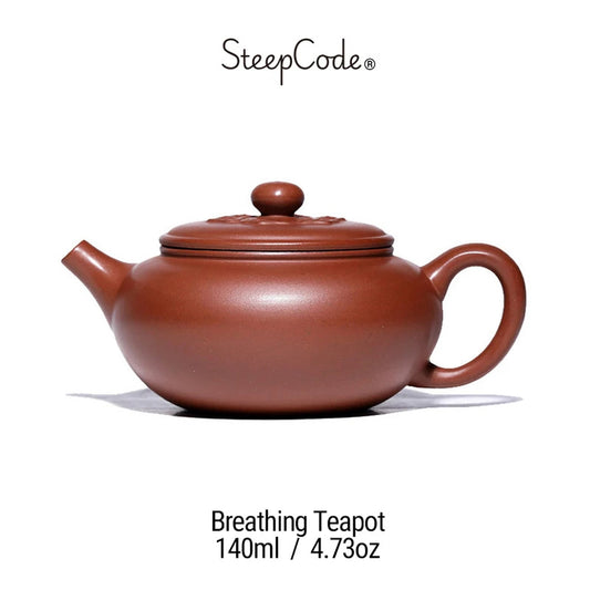 SteepCode Yixing "Breathing Teapot" – 140ml Zhu Ni Clay Masterpiece, Artisan Teapot, Zisha Teapot