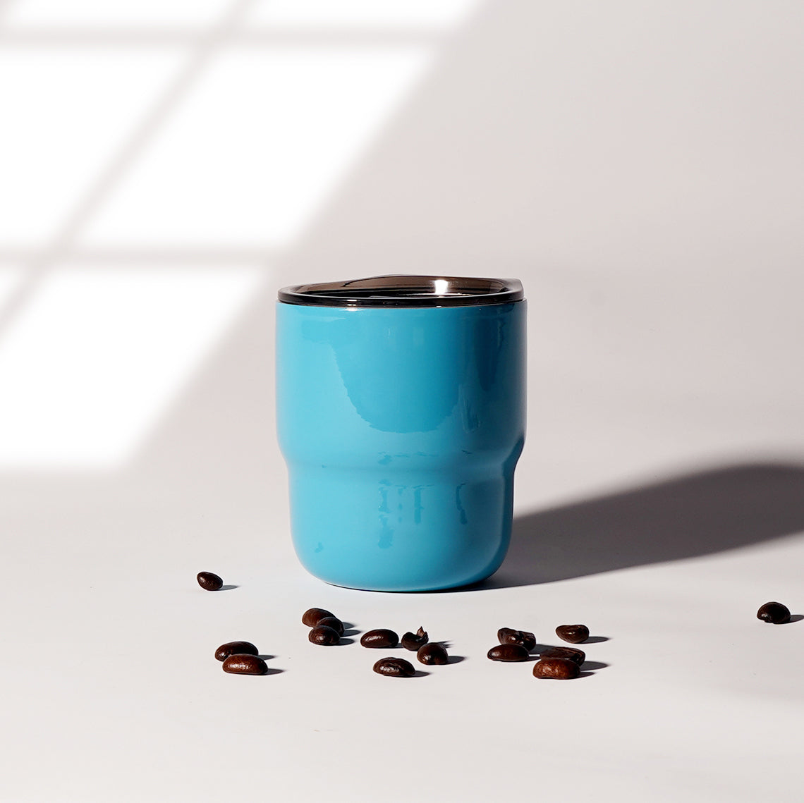 Glossy Fashionable Colors 304 Stainless Steel Double-Wall Vacuum Insulated Coffee Tumbler with Lid - 255ml, Portable Travel Mug for Hot & Cold Beverages