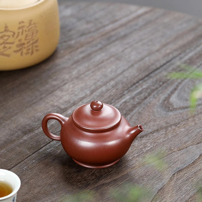 Yixing "Breathing Teapot" – 160ml Zhu Ni Clay Masterpiece, Artisan Teapot, Zisha Teapot