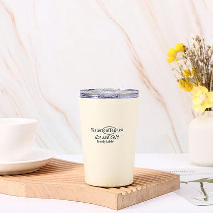 304 Stainless Steel Double-Wall Vacuum Insulated Coffee Cup, Milk Cup, Car Cup, with Lid – 240ml/360ml