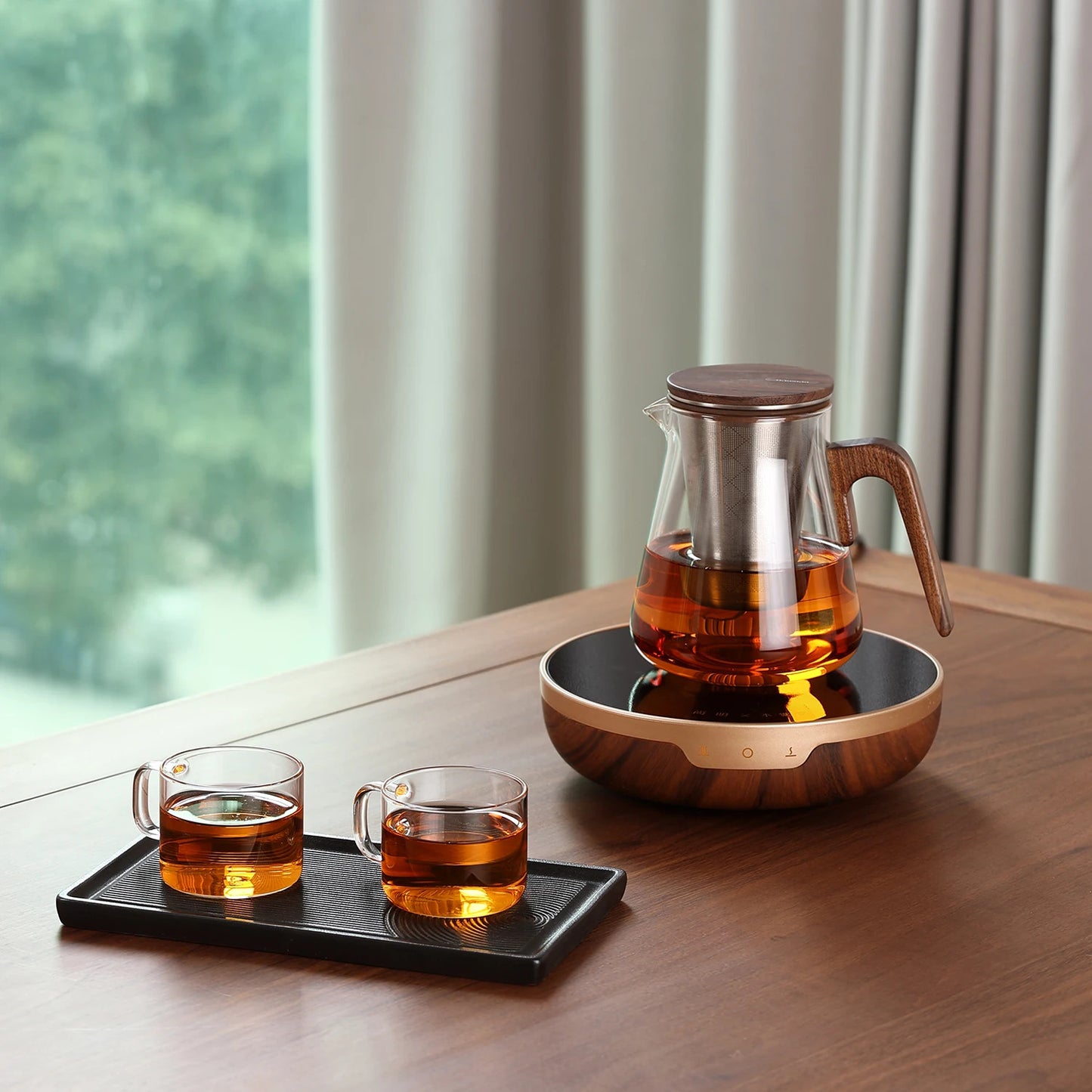 Bonston Heat-Resistant Glass Teapot with 304 Stainless Steel Filter