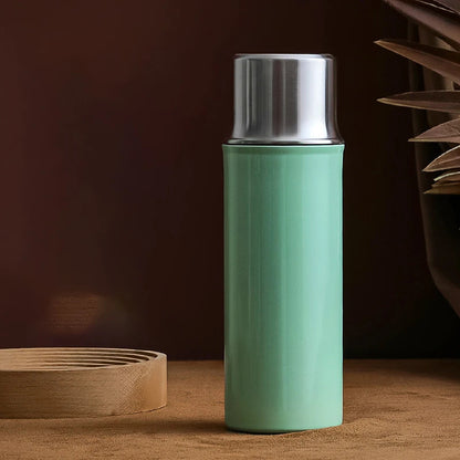 316L Stainless Steel Vacuum Tumbler with Tea Infuser & Portable Cup, 480ml