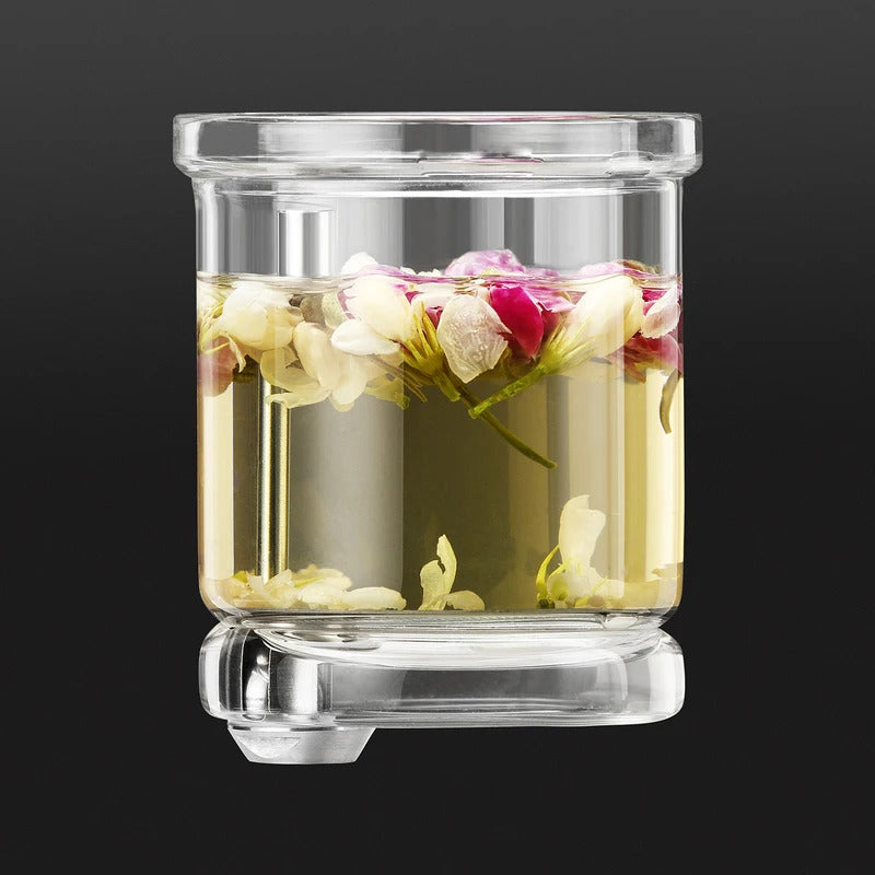 Samadoyo - Integrated Glass Teapot with One-Touch Tea Strainer, Heat-Resistant (500ml/700ml)