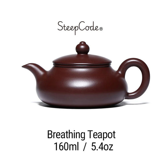 SteepCode Yixing "Breathing Teapot" – 160ml Zhu Ni Clay Masterpiece, Artisan Teapot, Zisha Teapot