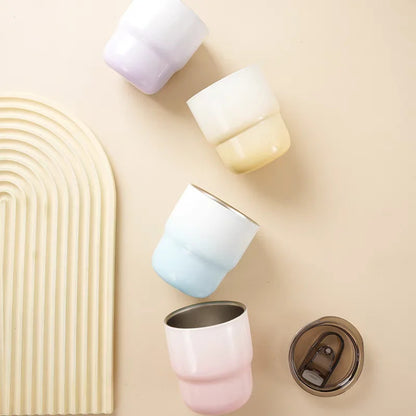 SUS304 stainless steel coffee cup, double-layer vacuum insulated thermos cup, beverage cup, suitable for men and women, 12 color