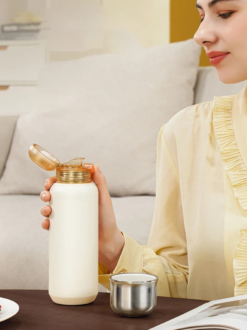 530ml Stainless Steel Vacuum Tumbler with Ceramic-Coated Interior & Detachable Tea Infuser