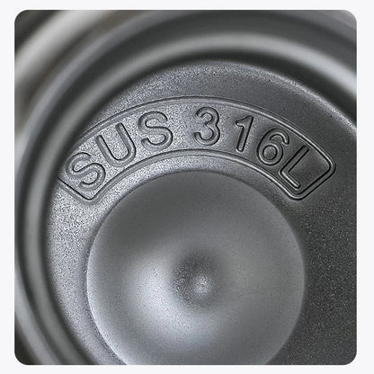 316L Stainless Steel Vacuum Tumbler with Tea Infuser & Portable Cup, 480ml