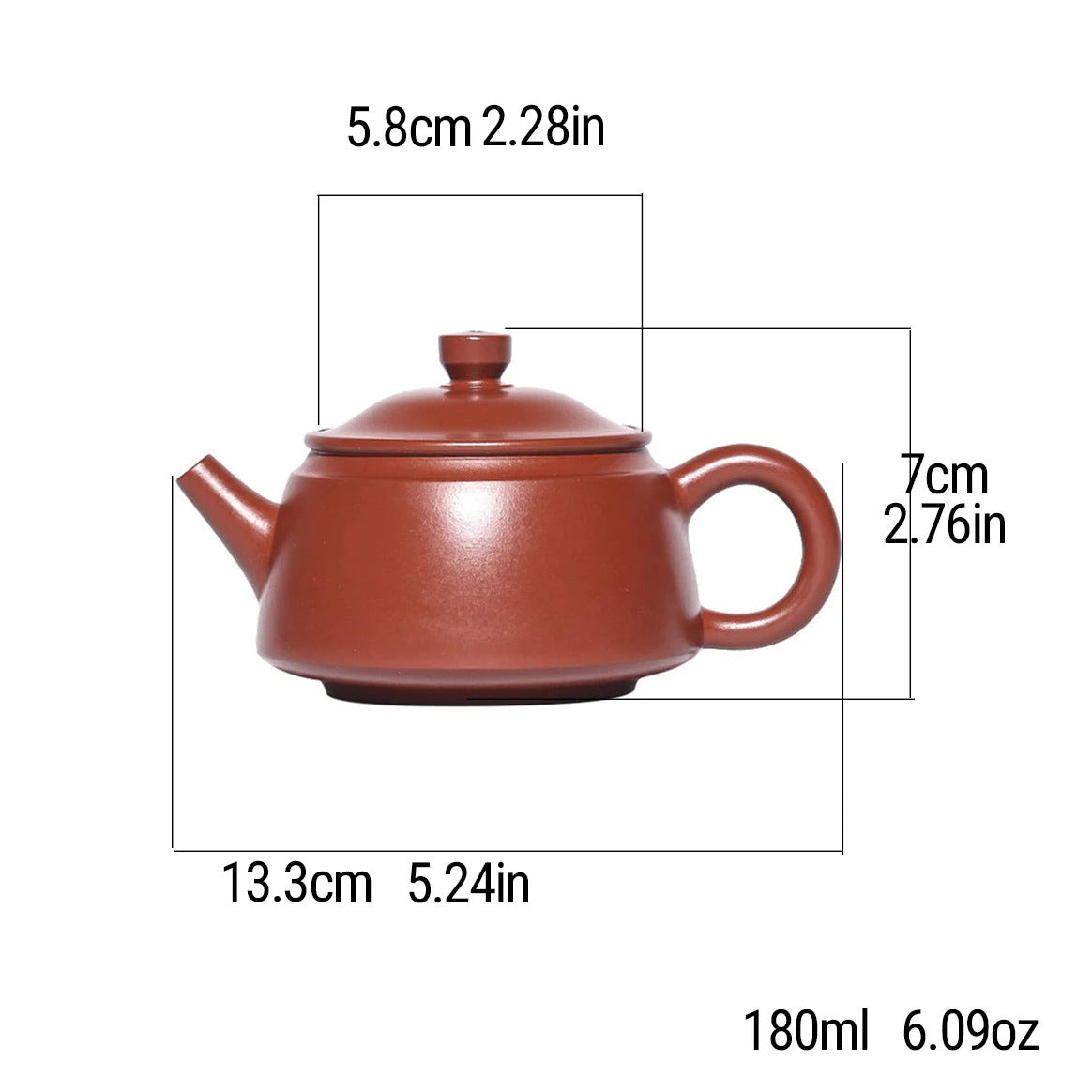 SteepCode Yixing "Breathing Teapot" – 180ml Supreme-Grade Vermilion Clay Masterpiece, Artisan Teapot, Zisha Teapot