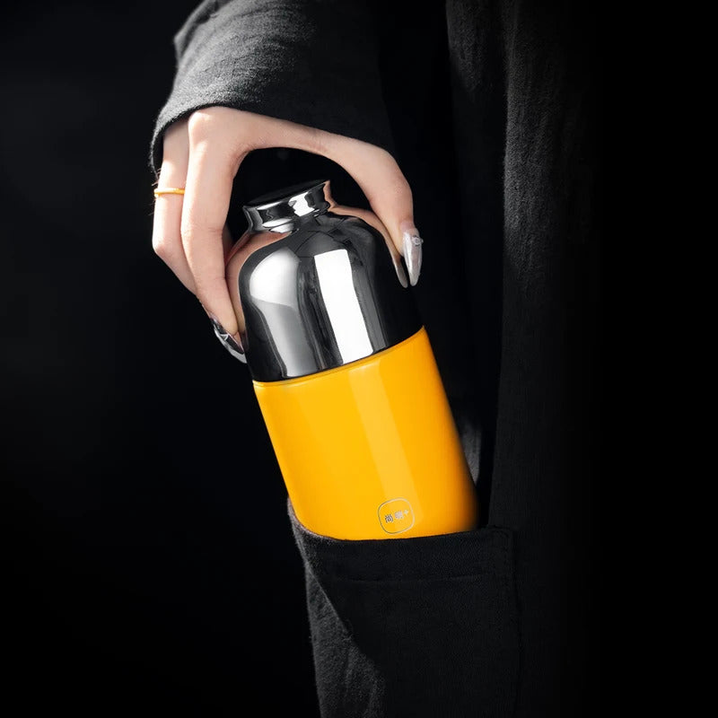 SAMADOYO-316 Stainless Steel Insulated Tumbler, Tea Infuser Mug, Portable Cup with Built-in Tea Filter, Premium Quality, 160ml