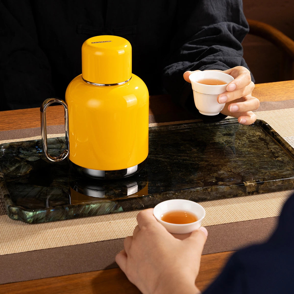 SAMADOYO-316 Stainless Steel Teapot, Insulated Tea & Coffee Brewer with Built-in Filter, 600ml